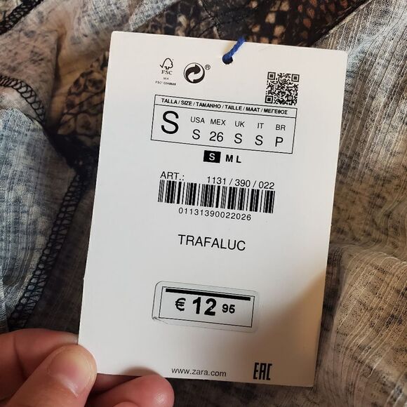 Zara Trafaluc Snake Skin Lace Camisole Tank Size small - Picture 6 of 7